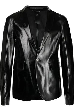 SAPIO Single-breasted leather blazer