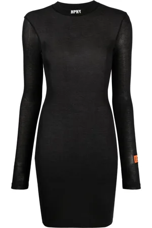 Heron Preston HPNY embroidered long-sleeve minidress