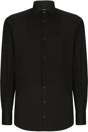 Dolce & Gabbana Gold-fit cotton tuxedo shirt
