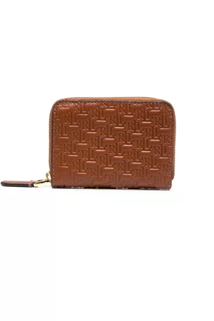 Lauren Ralph Lauren embossed-logo Zip Leather Wallet - Farfetch