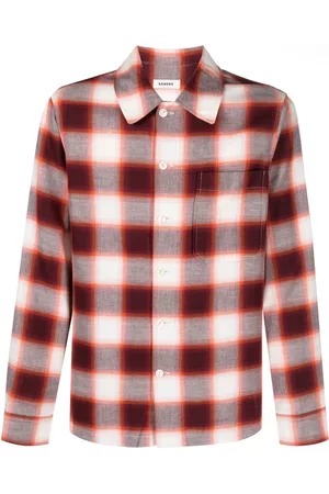 Sandro Sleeveless Shirts - Check-pattern button-up shirt