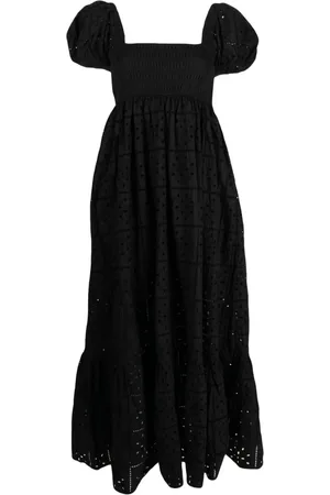 Ganni Broderie anglaise organic-cotton maxi dress