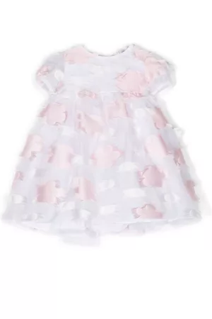 LITTLE BEAR Printed Dresses - Floral-embroidered cotton dress