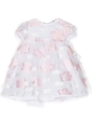 LITTLE BEAR Floral-embroidered cotton dress