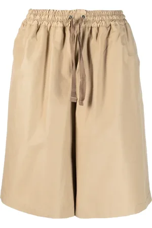 Maison Kitsuné Wide-leg drawstring-waist shorts