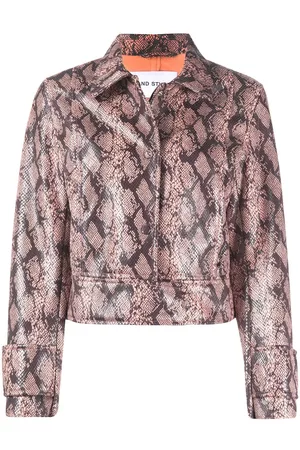 Stand Studio Erin snakeskin effect jacket