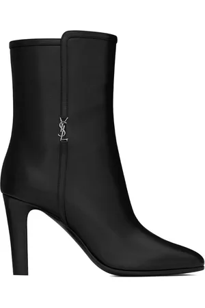Saint Laurent Women Boots - Jane logo-plaque leather boots