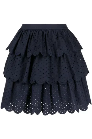 Jason Wu Scallop eyelet-embellished skirt