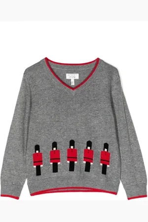 Rachel Riley Intarsia-knit V-neck jumper