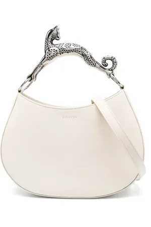 Lanvin Sculpted-handle leather tote bag