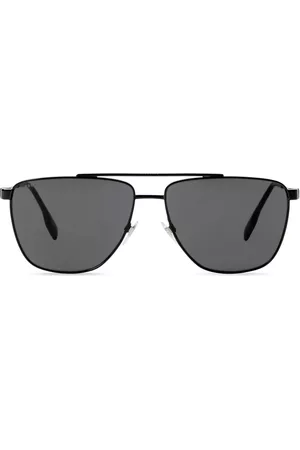 Burberry Men Sunglasses - Stripe-detailing pilot-frame sunglasses