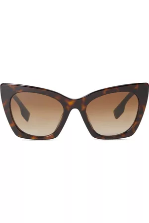 Burberry Women Sunglasses - Logo-plaque cat-eye frame sunglasses