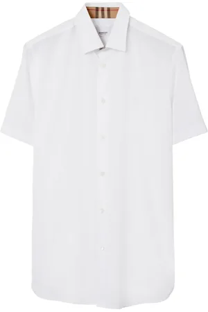 Burberry Logo-embroidered cotton shirt