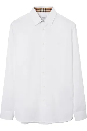 Burberry Long-sleeved button-up cotton shirt