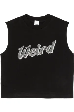 RE/DONE Rhinestone cropped vest