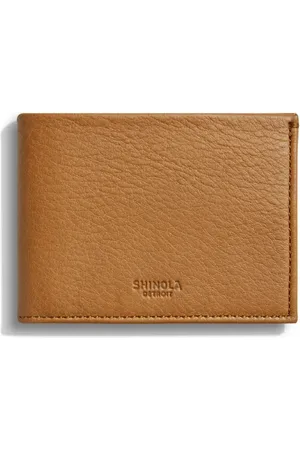 SHINOLA Slim grained-leather bi-fold wallet
