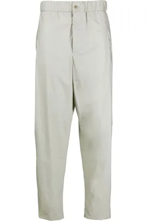 Giorgio Armani Elasticated-waist cotton trousers