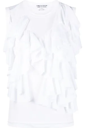 Comme des Garçons Ruffle-detail sleeveless top