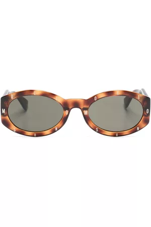 Moschino Women Sunglasses - Tortoiseshell-effect oval-frame sunglasses