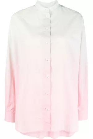 Samsøe Samsøe Women Long Sleeve - Ombre-effect cotton shirt