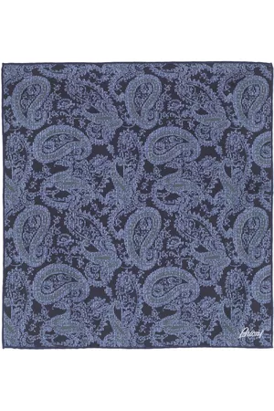 BRIONI Men Scarves - Paisley-print silk scarf