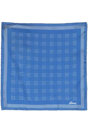 BRIONI Men Scarves - Micro-dot silk handkerchief