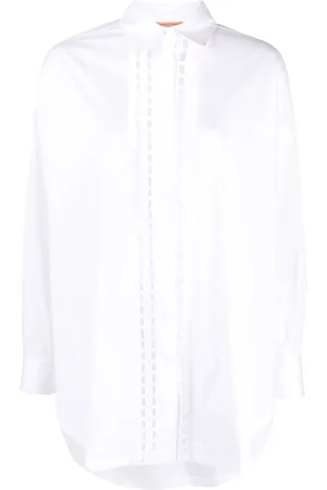 ERMANNO SCERVINO Embroidered-insert cotton shirt
