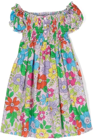 MC2 SAINT BARTH Floral-print flared dress