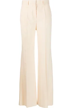 Sportmax Pressed-crease virgin-wool trousers