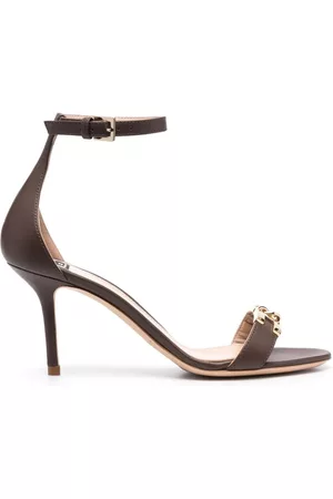 Elisabetta Franchi Women Sandals - 85mm chain-trim leather sandals