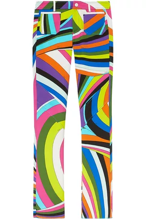 Puccini Women Pants - Iride-print cropped trousers