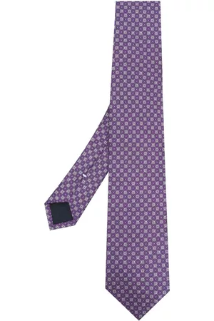 D4.0 Men Bow Ties - Floral-print silk tie