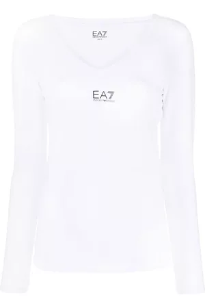 EA7 Women Long Sleeve - Logo-print long-sleeved T-shirt