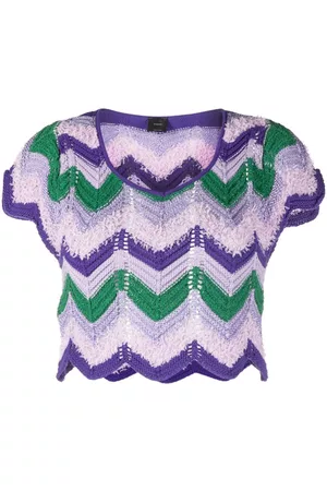 Pinko Women Crop Tops - Crochet cropped top