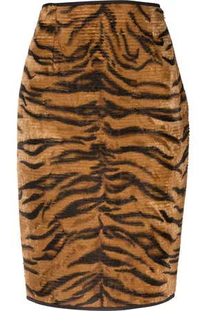 Gianfranco Ferré Women Printed Skirts - 1990s animal-print pencil skirt