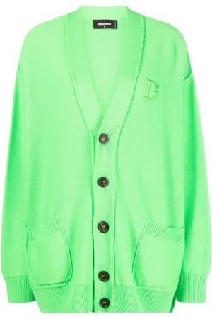 Dsquared2 Embroidered-logo virgin wool cardigan