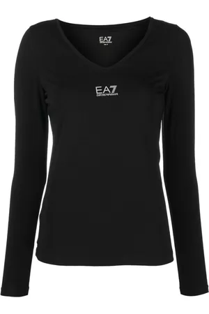 EA7 Women Long Sleeve - Logo-print long-sleeved T-shirt