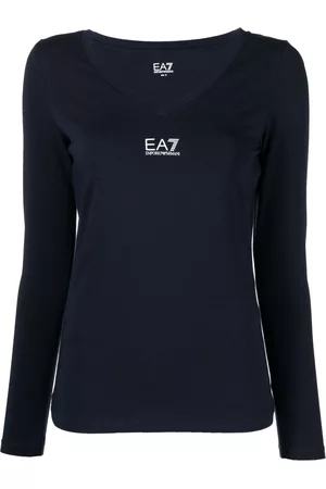 EA7 Women Long Sleeve - Logo-print long-sleeved T-shirt