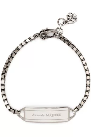 Alexander McQueen Men Bracelets & Bangles - Logo-plaque polished-finish bracelet