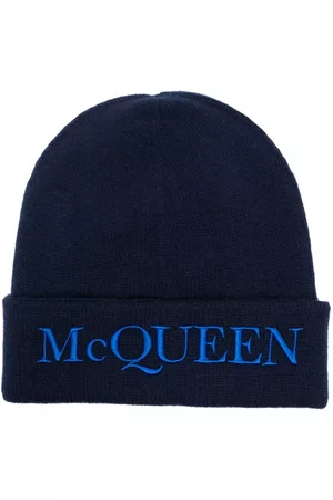 Alexander McQueen Men Beanies - Logo-embroidered cashmere beanie