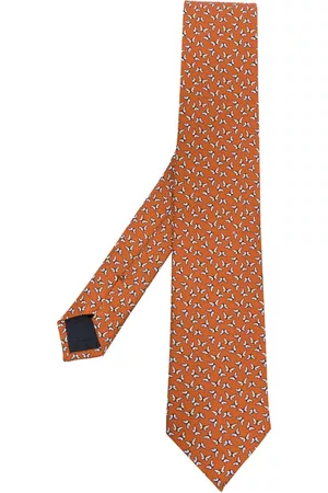 D4.0 Men Bow Ties - Butterfly-print silk tie