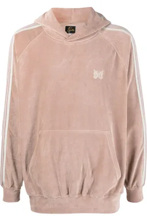 Pins & Needles Side-stripe velour hoodie