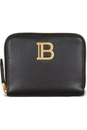 Balmain B-Buzz logo-plaque leather wallet