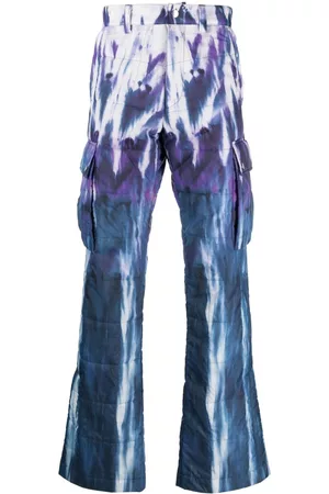 AMIRI Men Straight Leg Cargo Pants - Tie-dye quilted trousers