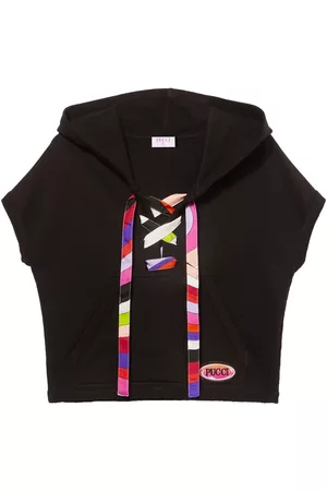 Puccini Logo-patch short-sleeve hoodie