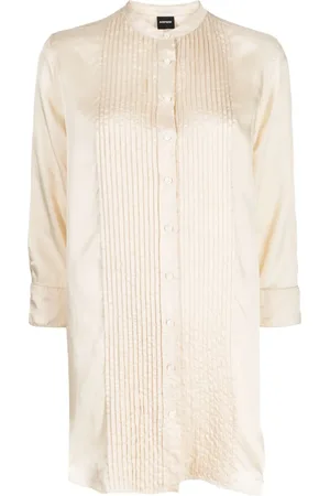 Aspesi Pleated-panel three-quarter sleeved shirt