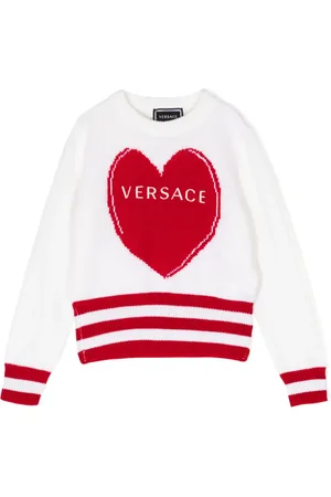 VERSACE Logo-embroidered wool jumper