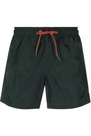 Sundek Logo-patch striped swim shorts