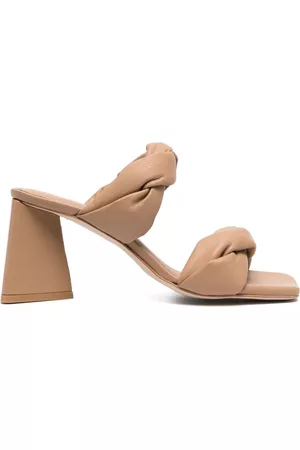 Nubikk Women Sandals - Triangle Twist 85mm leather sandals