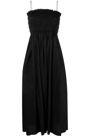 MATTEAU Shirred cotton midi dress